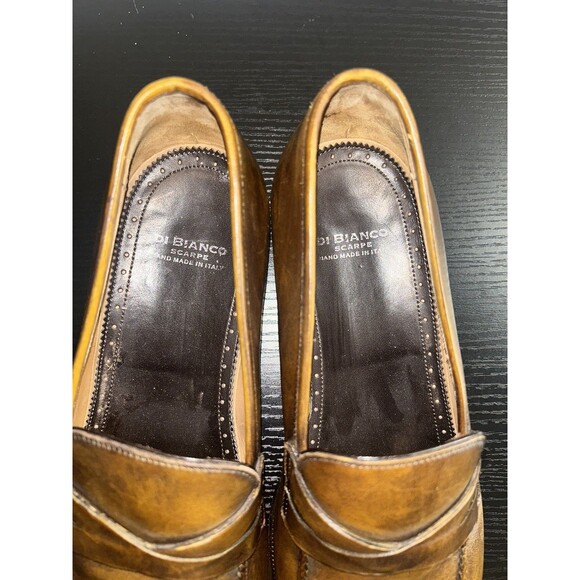 Di Bianco Scarpe Hand Burnished Antique Brown Venetian Men\'s Loafer Italy 10.5 main image 5
